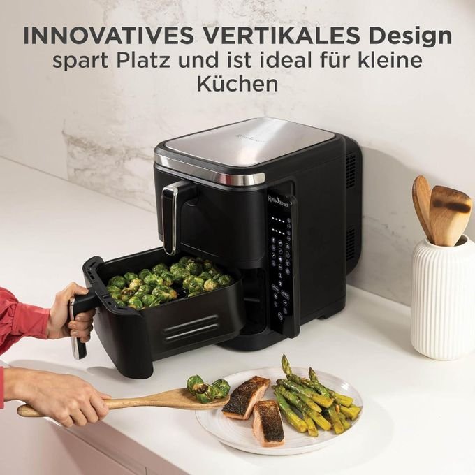 Air Fryer BERGMANN Double Bac Vertical Avec Fenêtre - 11 Litres 2800WATT BAF 9001W مقلاة هوائية – Image 3