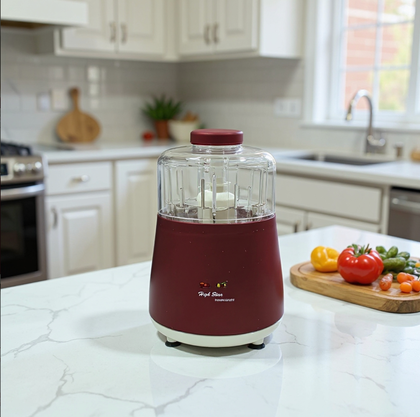 Hachoir Multifonctions 4 en 1 mélangeur, hachoir, mixeur, rape, HIGH STAR Technologie 350WATT – Image 2