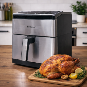 Multismart Air fryer double resistance, friteuse sans huile 8 litres 1800W avec double resistance مقلاة هوائية