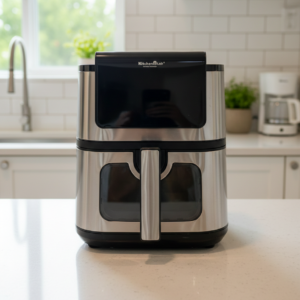 Air fryer kitchen lab double resistance 8 litres 2200WATT 10 programmes auto avec fenêtre et lampe. REF KT AF 008