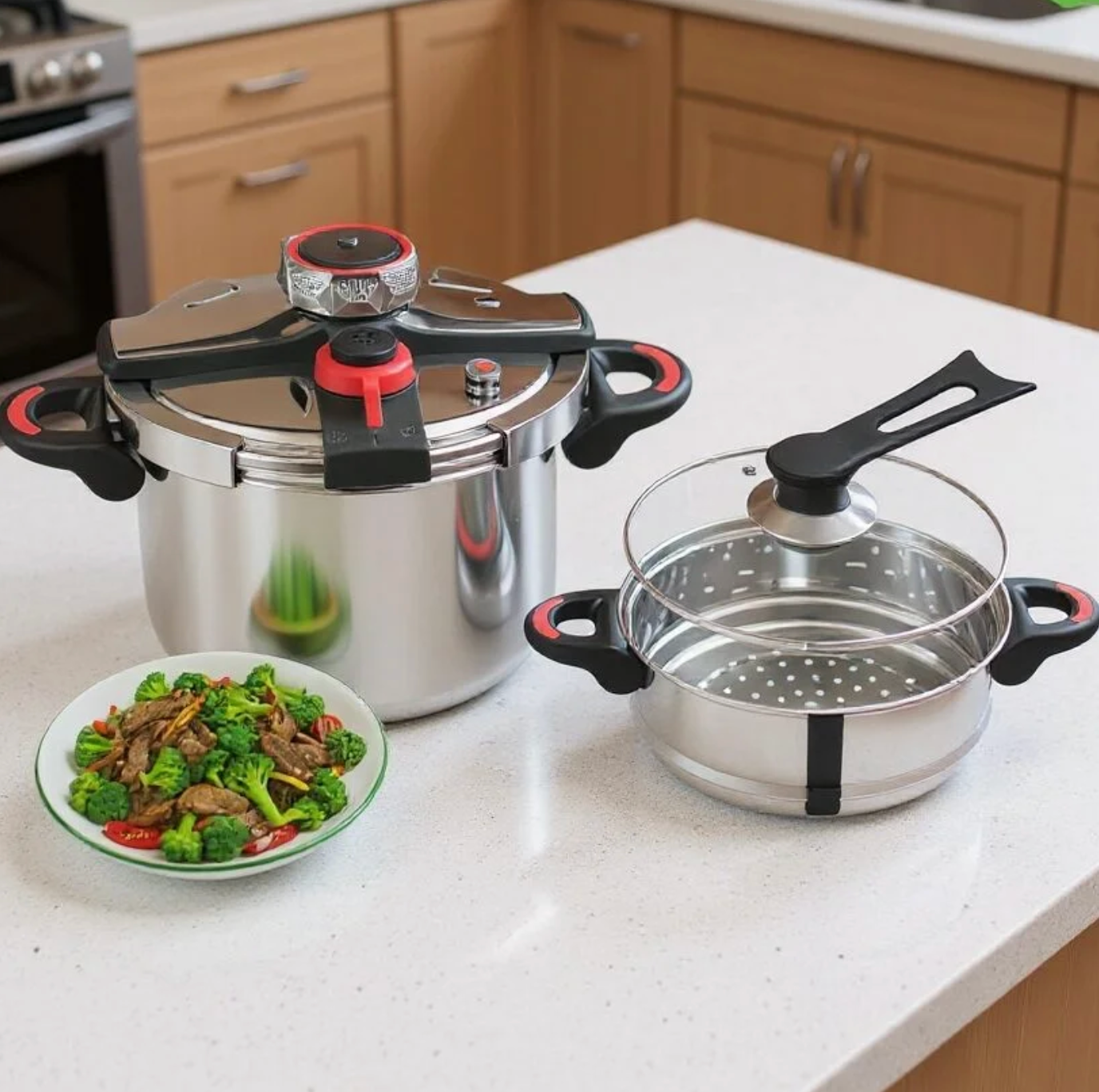 Cocotte Minute 08L 2 en 1 en Inox 18/10 avec minuterie Unipro Original UP-CM8M Qualité 1er choix