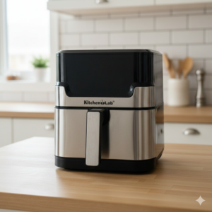 air fryer KITCHEN LAB 6 litres 1500WATT inox, ecrant tactile 10 programmes auto REF KBAF6