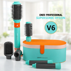 ENZO DYSON Supermotor, +6 accessoires professionnels pour cheveux couleur vert 4133