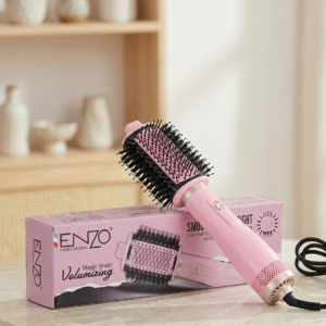 Brosse volumisante seche cheveux et lisseur de "ENZO"2en1 pour un coiffage pro REF EN6214